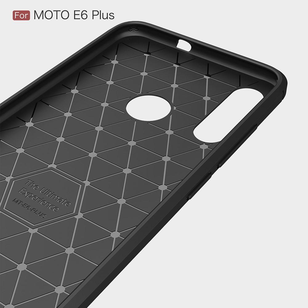 Hoesje TPU Brushed Motorola Moto E6 Plus Zwart