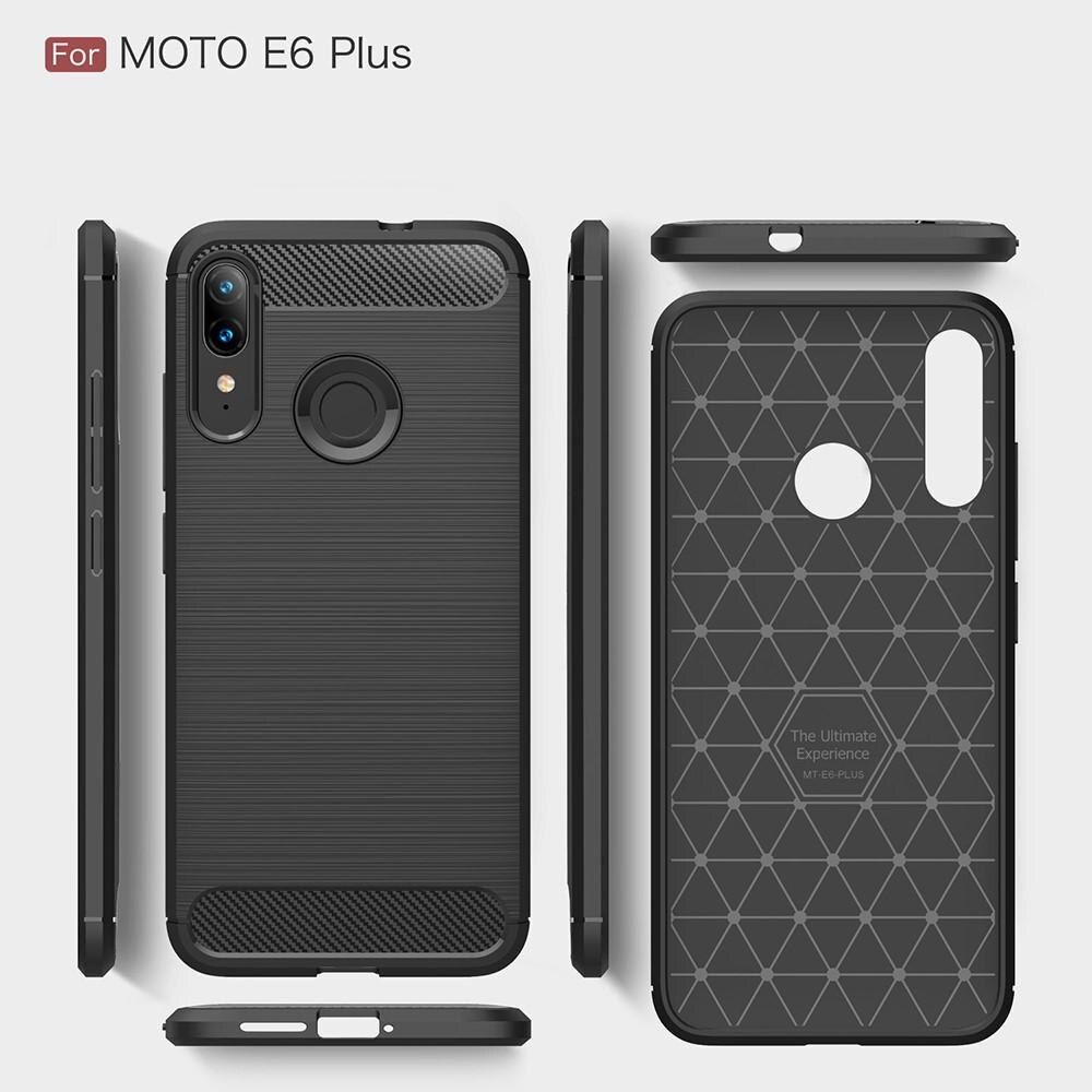 Hoesje TPU Brushed Motorola Moto E6 Plus Zwart