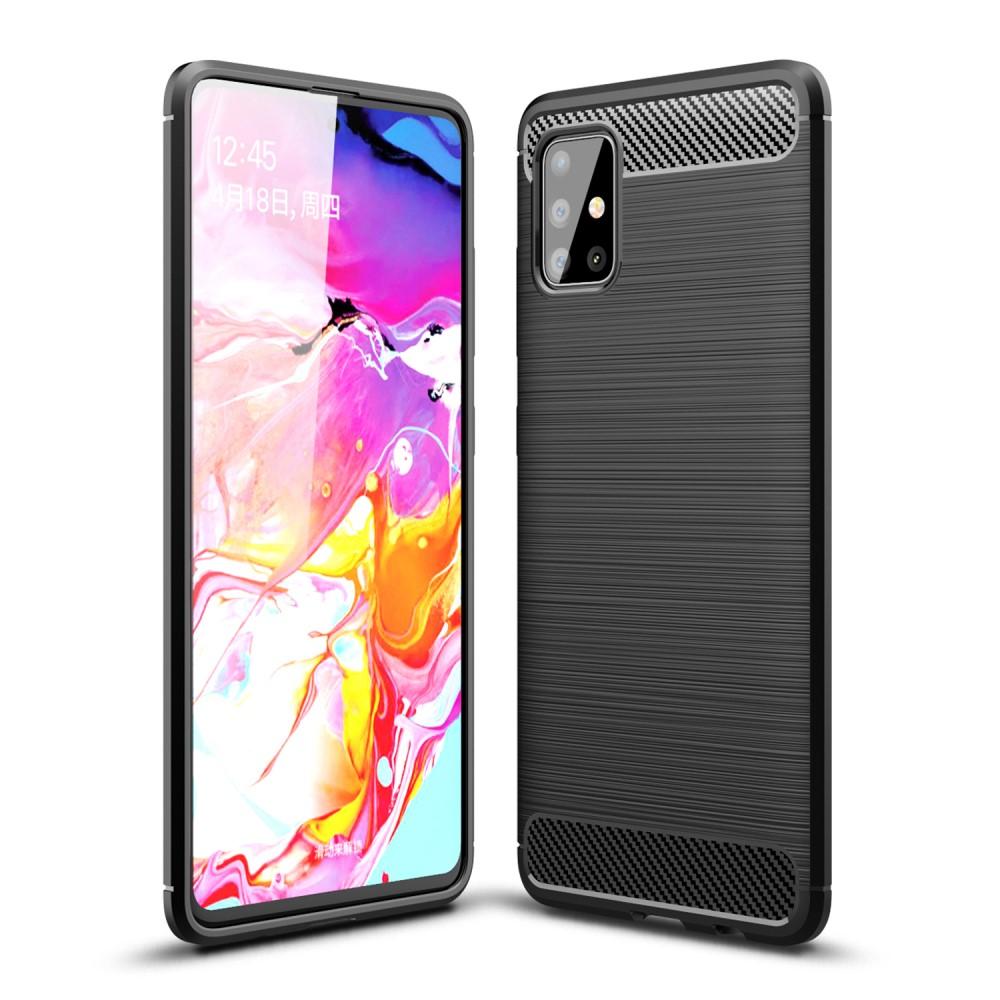 Brushed TPU Case Samsung Galaxy A51 Zwart