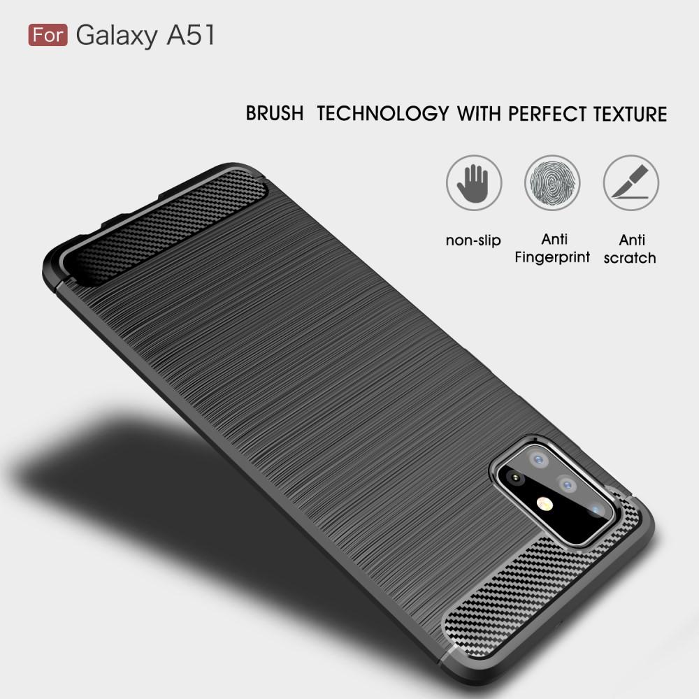 Hoesje TPU Brushed Samsung Galaxy A51 Zwart