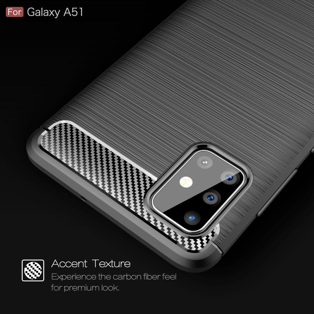 Hoesje TPU Brushed Samsung Galaxy A51 Zwart