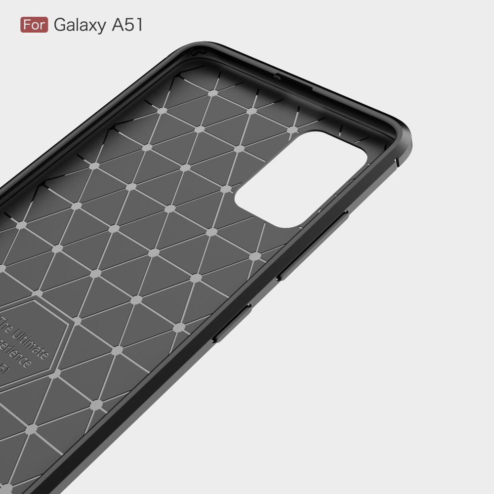 Hoesje TPU Brushed Samsung Galaxy A51 Zwart