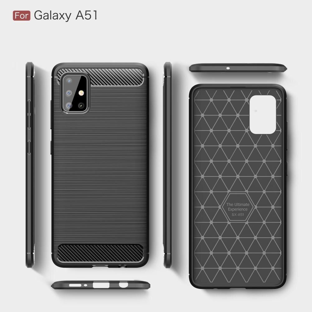 Hoesje TPU Brushed Samsung Galaxy A51 Zwart