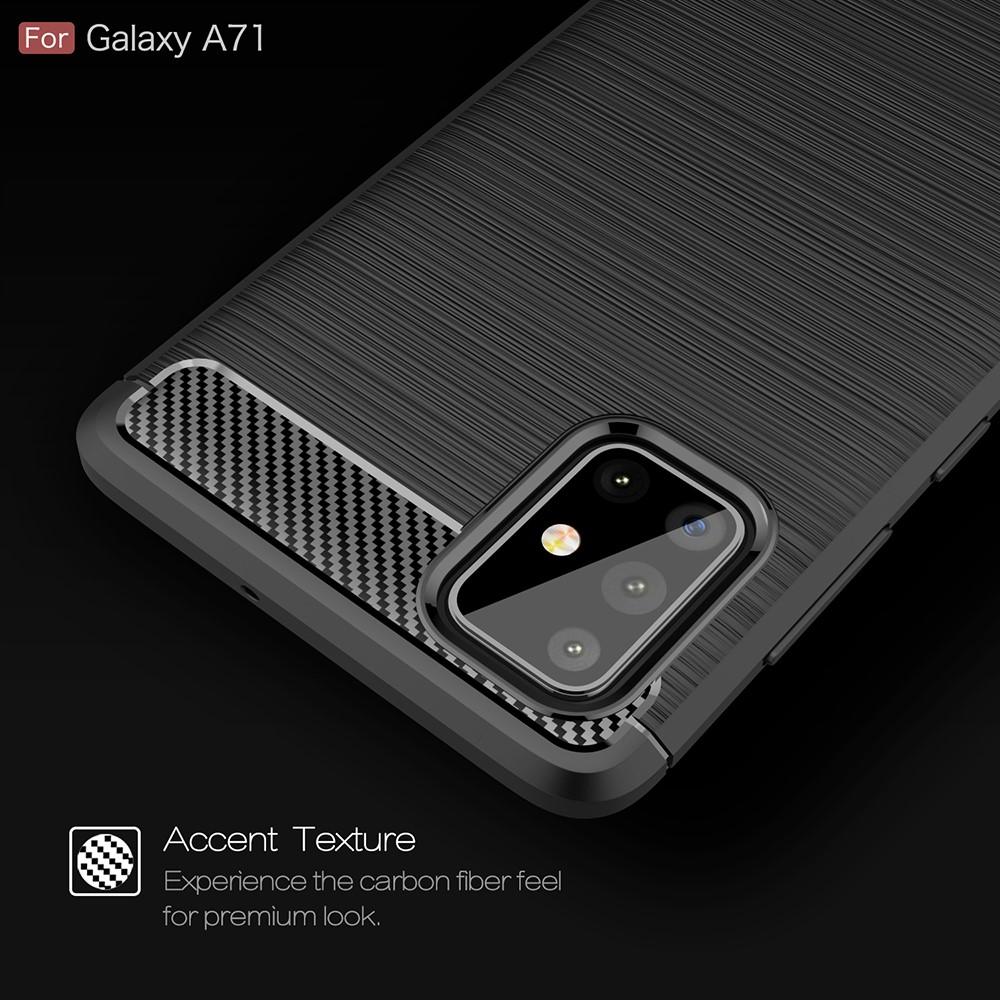 Brushed TPU Case Samsung Galaxy A71 Zwart