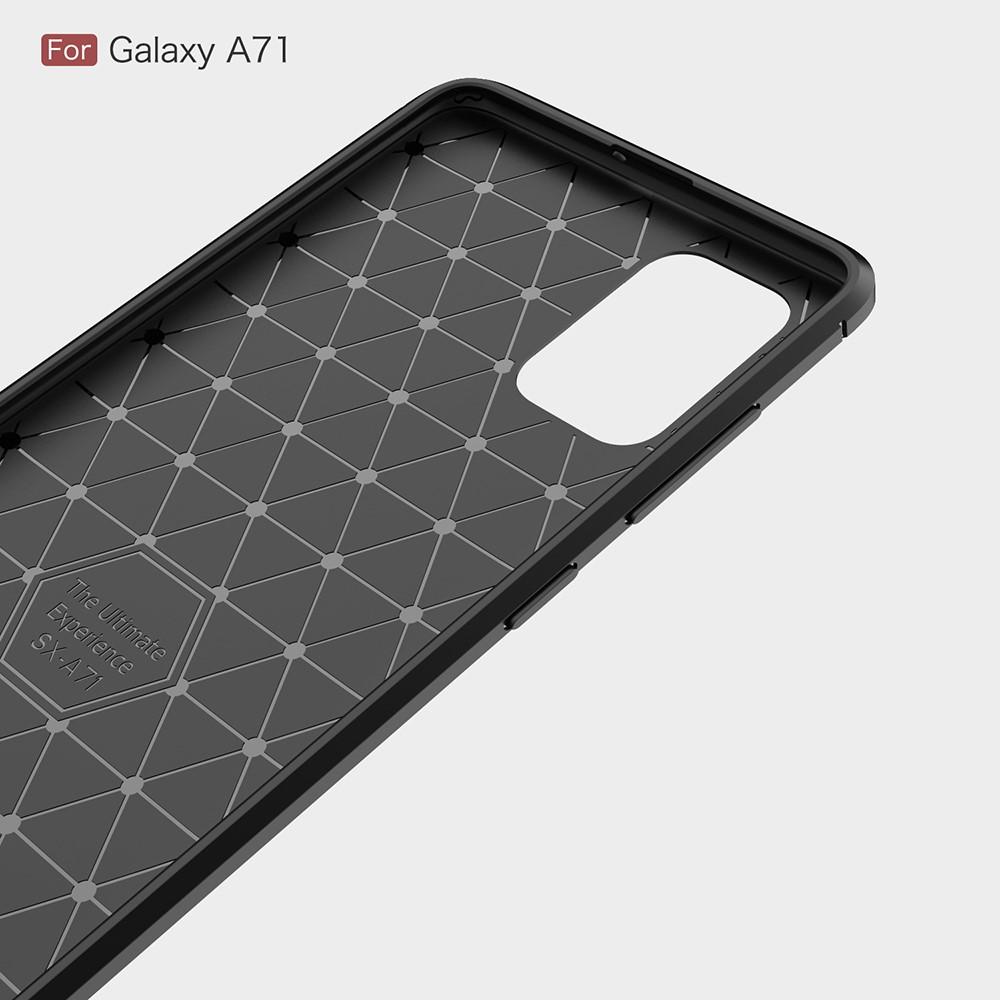Hoesje TPU Brushed Samsung Galaxy A71 Zwart