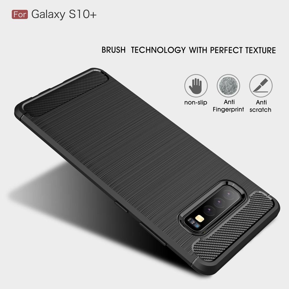 Brushed TPU Case Samsung Galaxy S10 Plus Zwart