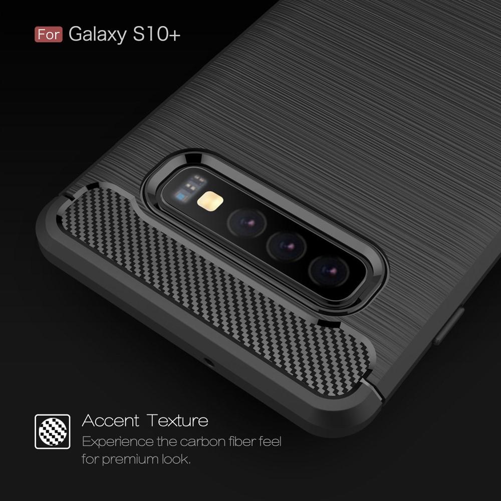 Hoesje TPU Brushed Samsung Galaxy S10 Plus Zwart