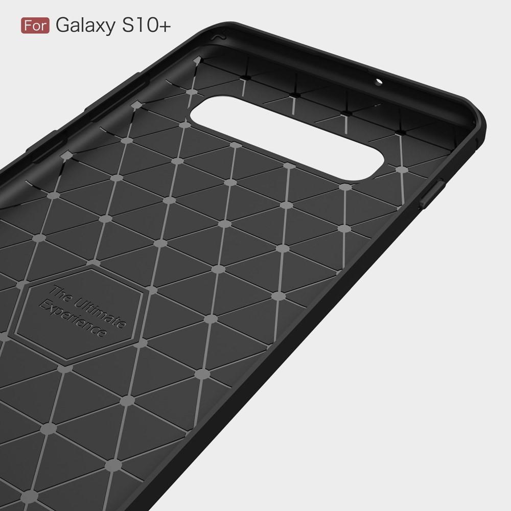 Hoesje TPU Brushed Samsung Galaxy S10 Plus Zwart