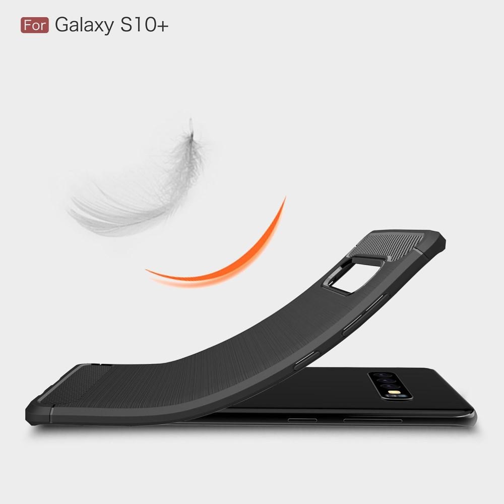 Hoesje TPU Brushed Samsung Galaxy S10 Plus Zwart