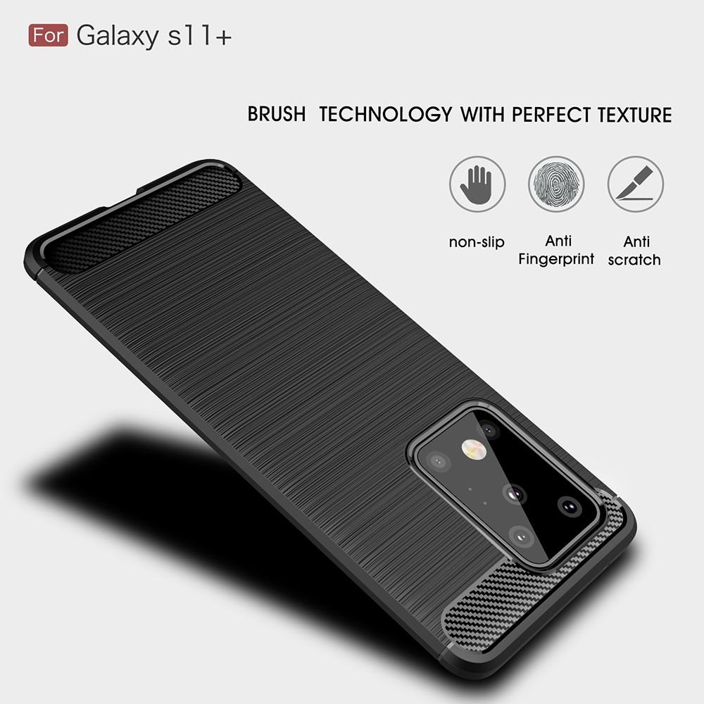 Brushed TPU Case Samsung Galaxy S20 Ultra Zwart