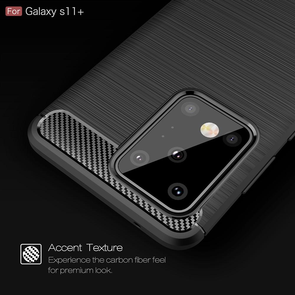 Brushed TPU Case Samsung Galaxy S20 Ultra Zwart