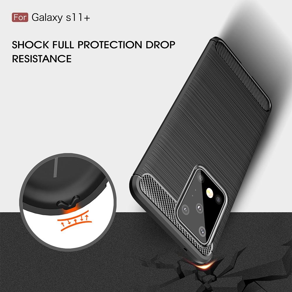 Brushed TPU Case Samsung Galaxy S20 Ultra Zwart