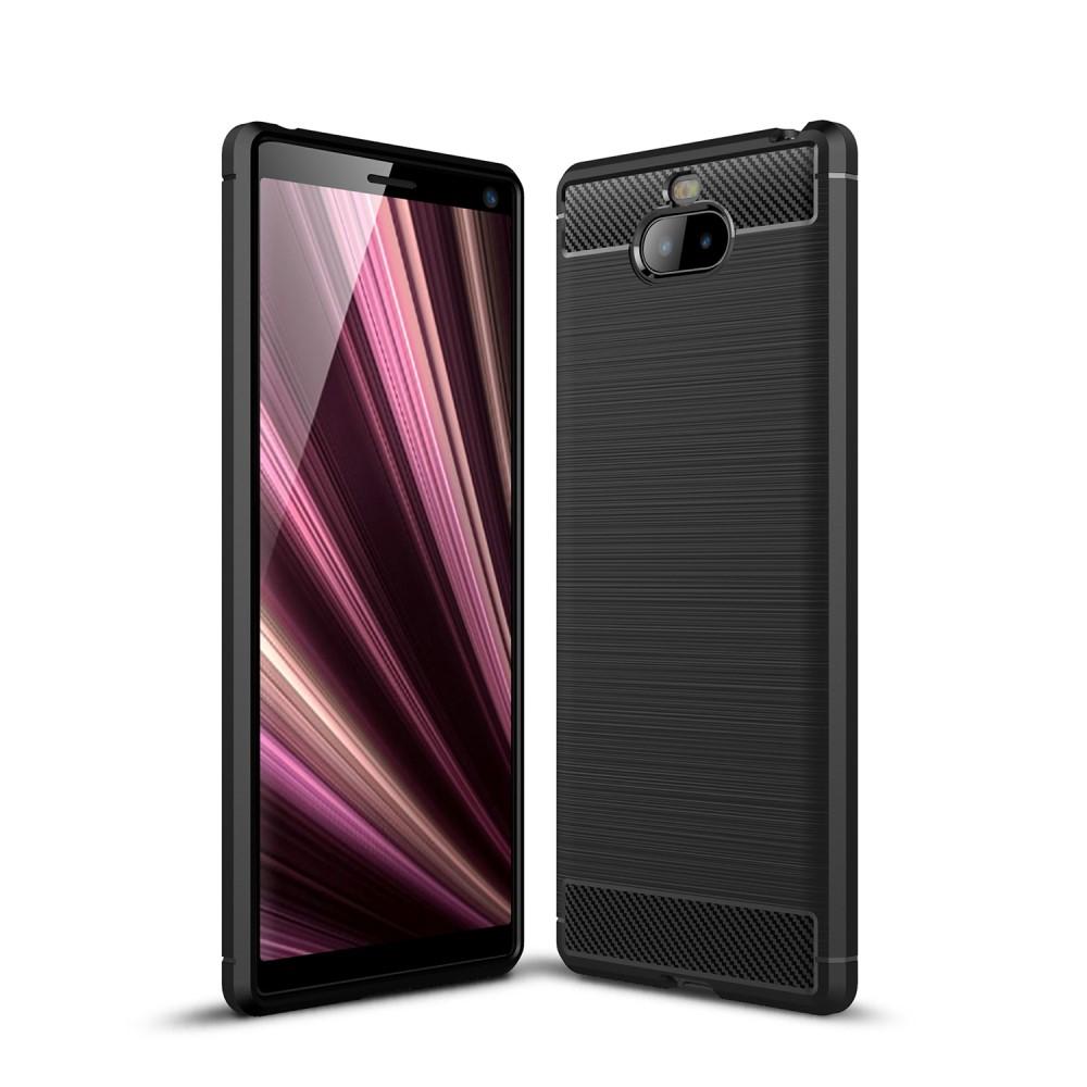 Hoesje TPU Brushed Sony Xperia 10 Plus Zwart