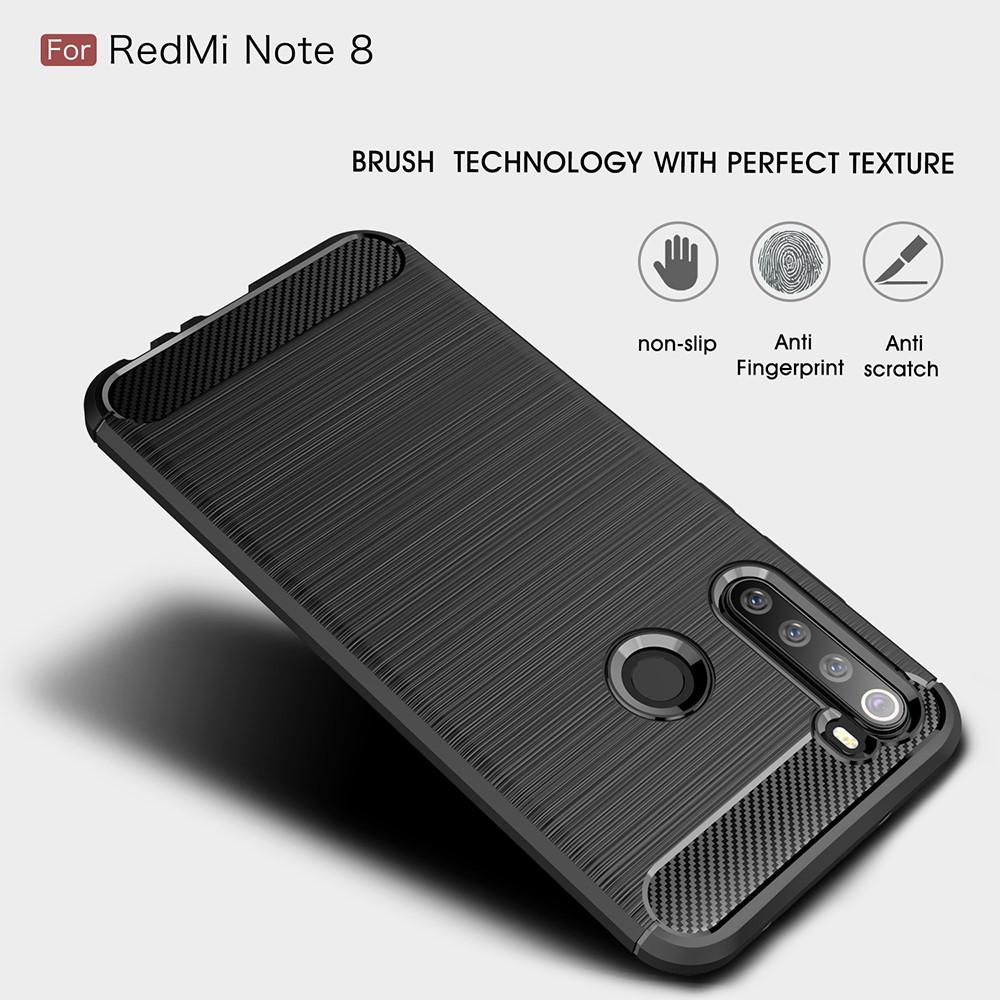 Brushed TPU Case Xiaomi Redmi Note 8 Zwart