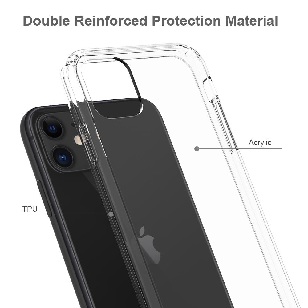 Crystal Hybrid Case iPhone 11 transparant