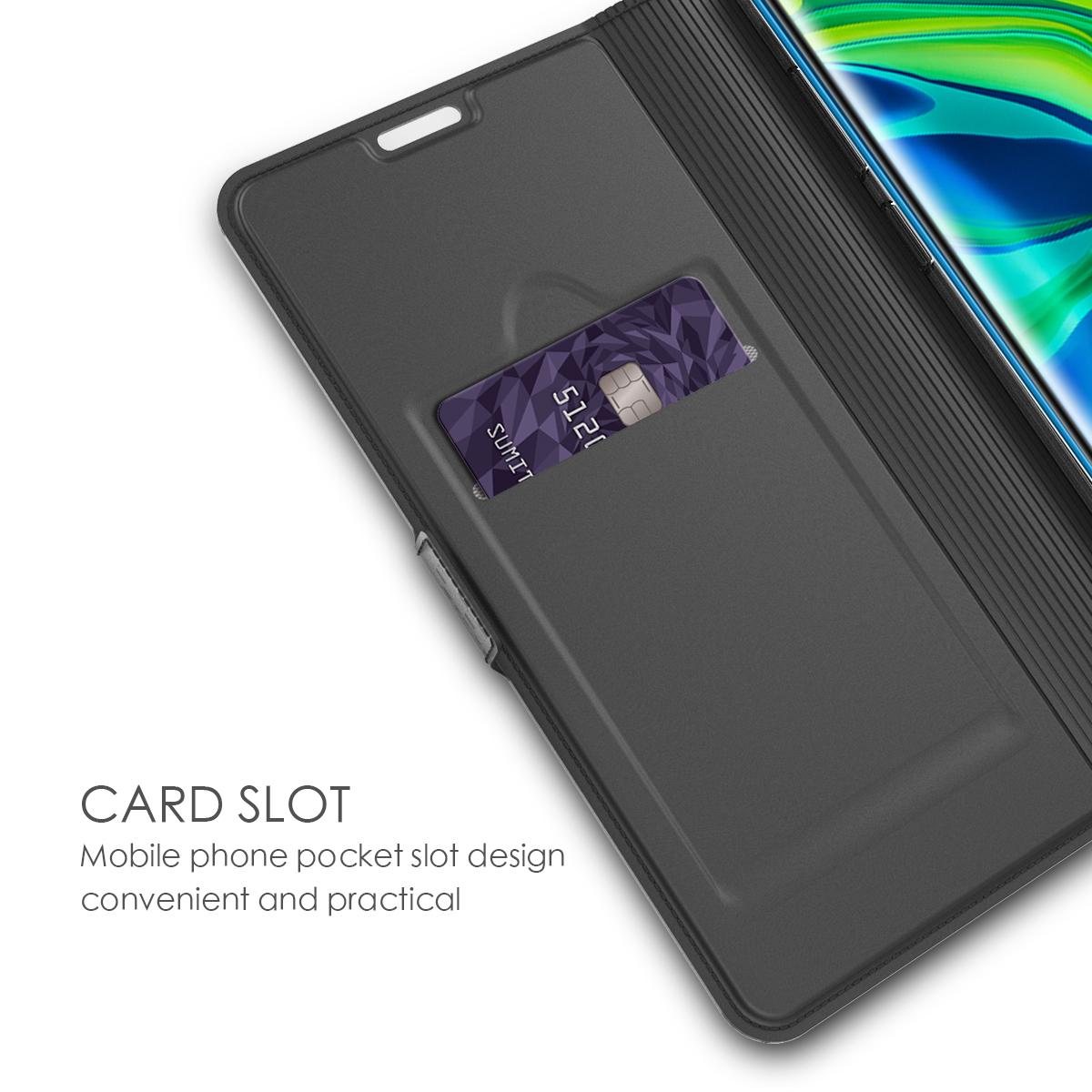 Slim Card Wallet Xiaomi Mi Note 10/10 Pro Zwart