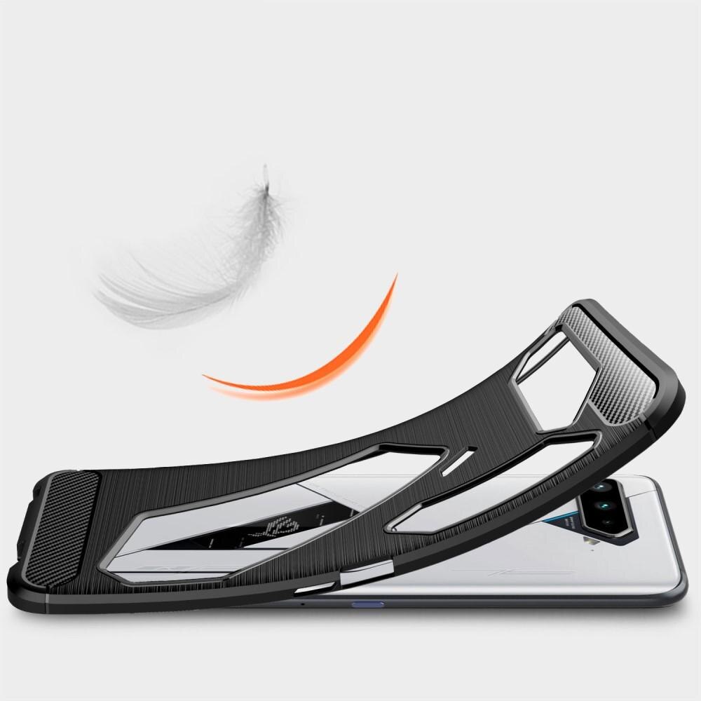 Hoesje TPU Brushed Asus ROG Phone 5 Zwart