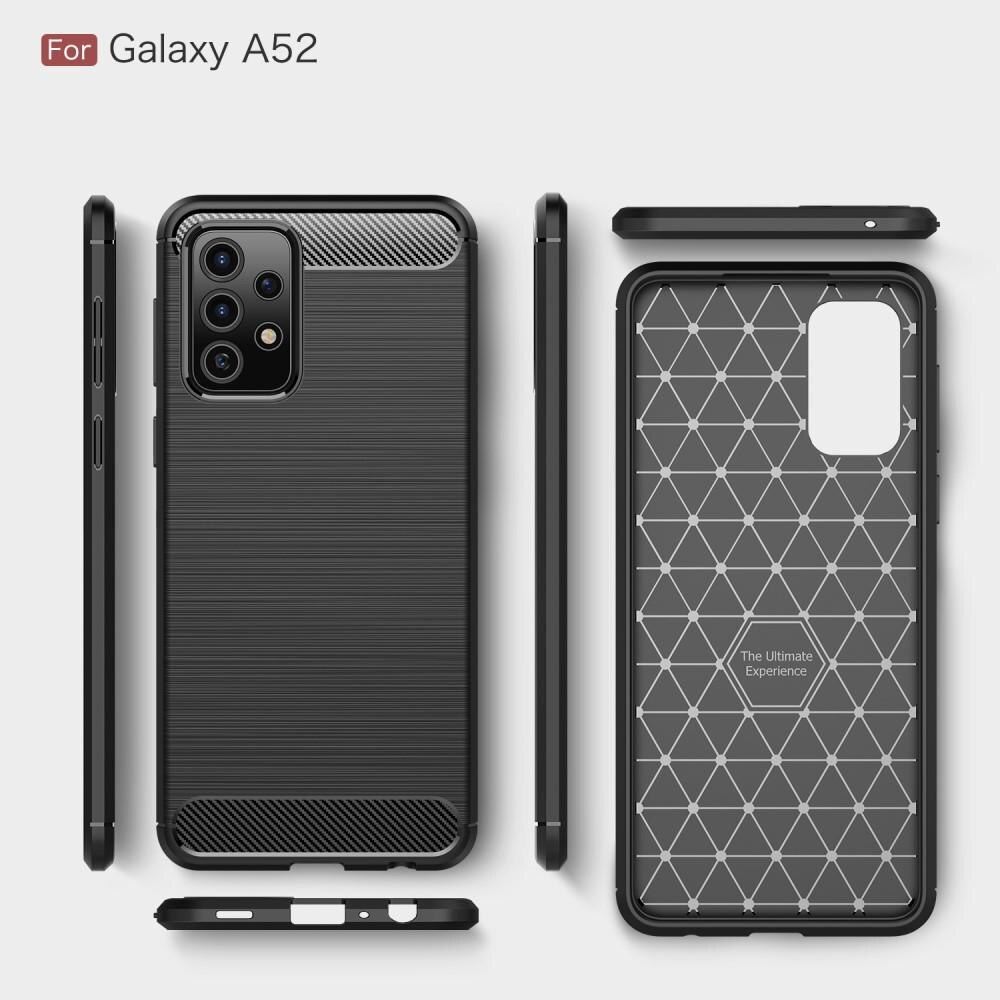 Brushed TPU Case Samsung Galaxy A52 5G Zwart