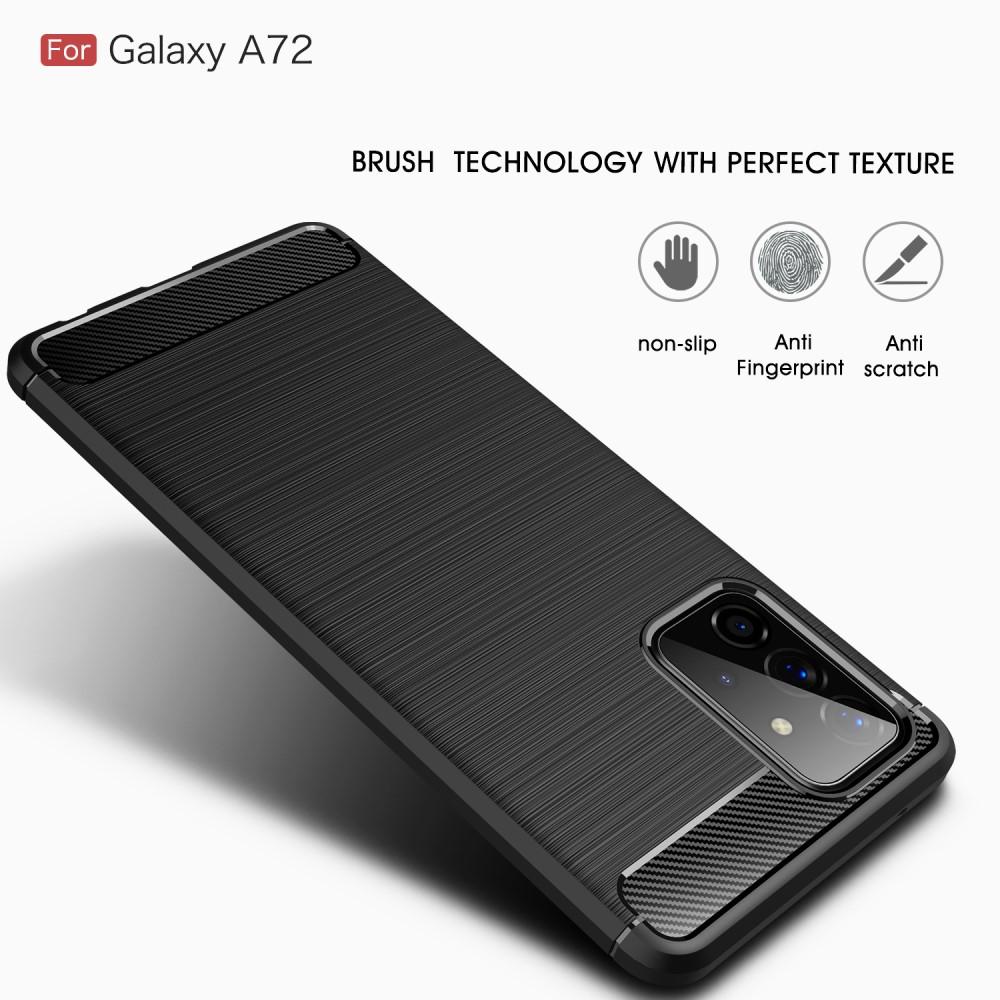 Brushed TPU Case Samsung Galaxy A72 5G Zwart