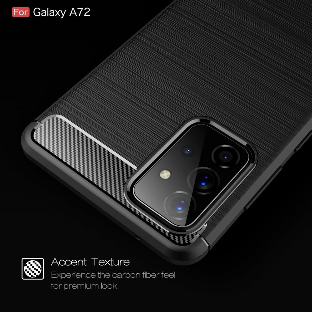 Brushed TPU Case Samsung Galaxy A72 5G Zwart