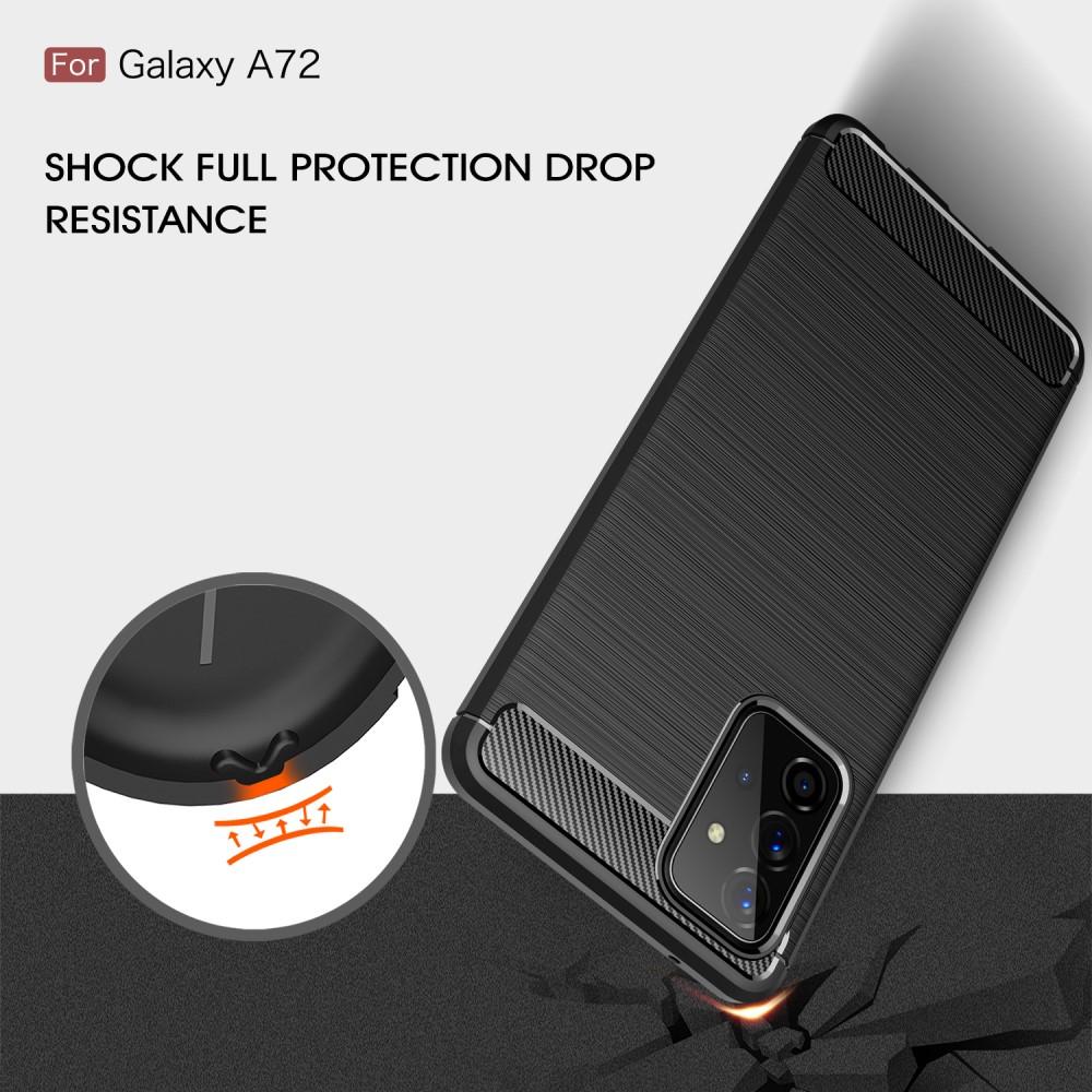 Brushed TPU Case Samsung Galaxy A72 5G Zwart