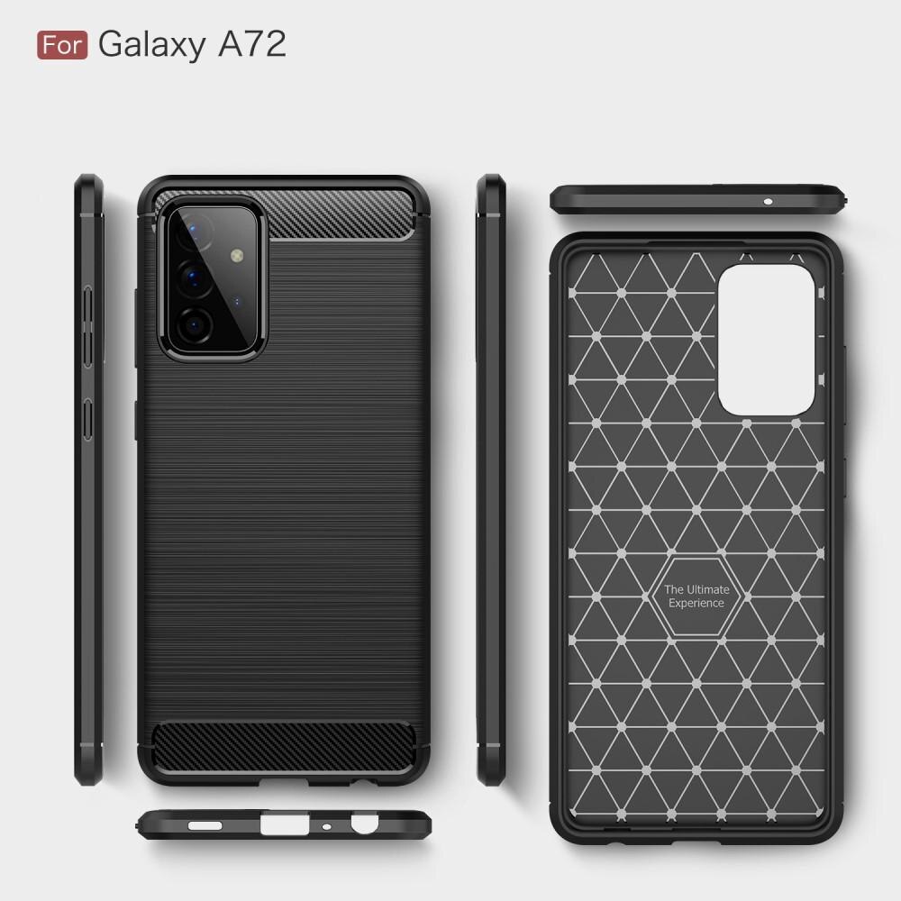 Brushed TPU Case Samsung Galaxy A72 5G Zwart