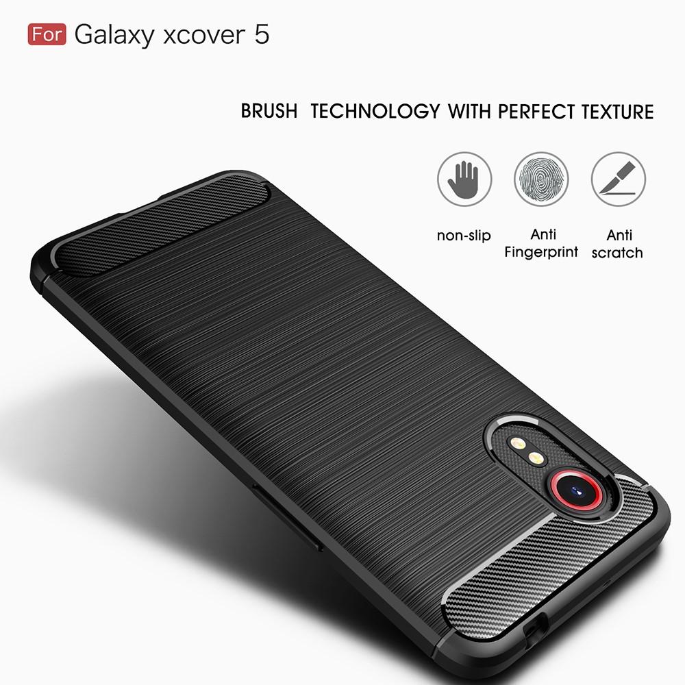 Hoesje TPU Brushed Samsung Galaxy Xcover 5 Zwart