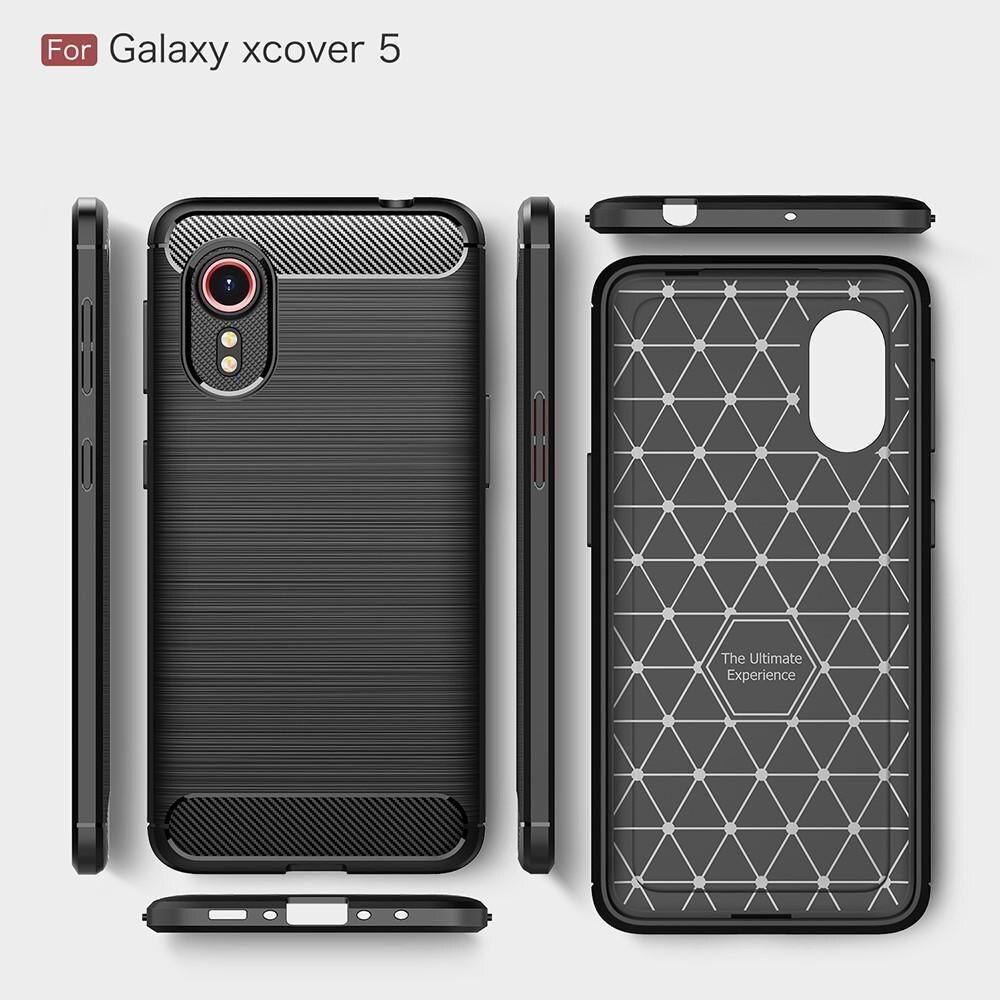 Hoesje TPU Brushed Samsung Galaxy Xcover 5 Zwart