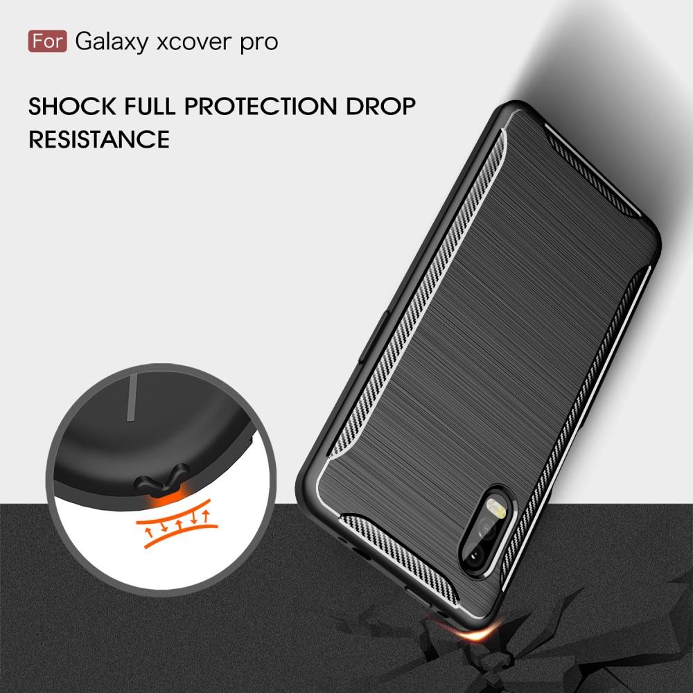 Hoesje TPU Brushed Samsung Galaxy Xcover Pro Zwart