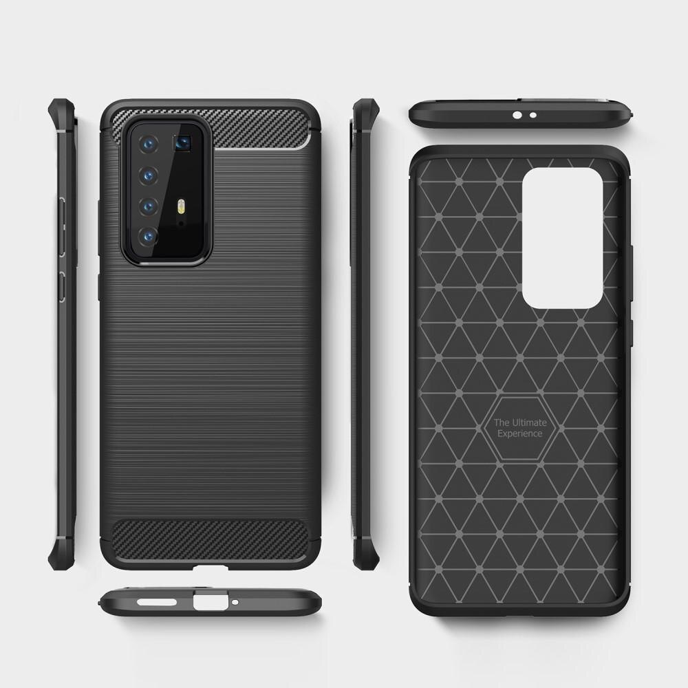 Hoesje TPU Brushed Huawei P40 Pro Zwart