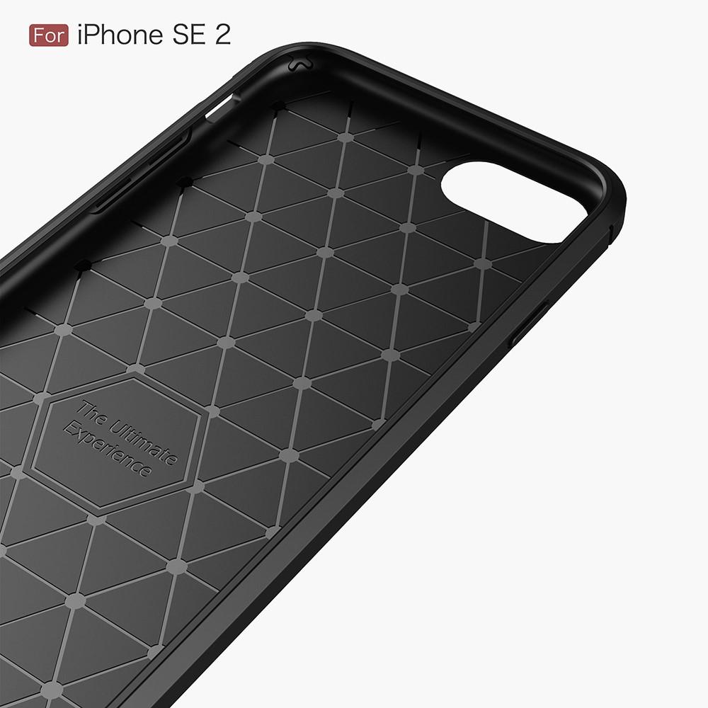 Hoesje TPU Brushed iPhone SE 2022 Zwart