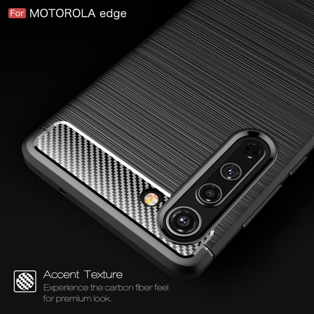 Brushed TPU Case Motorola Edge Zwart