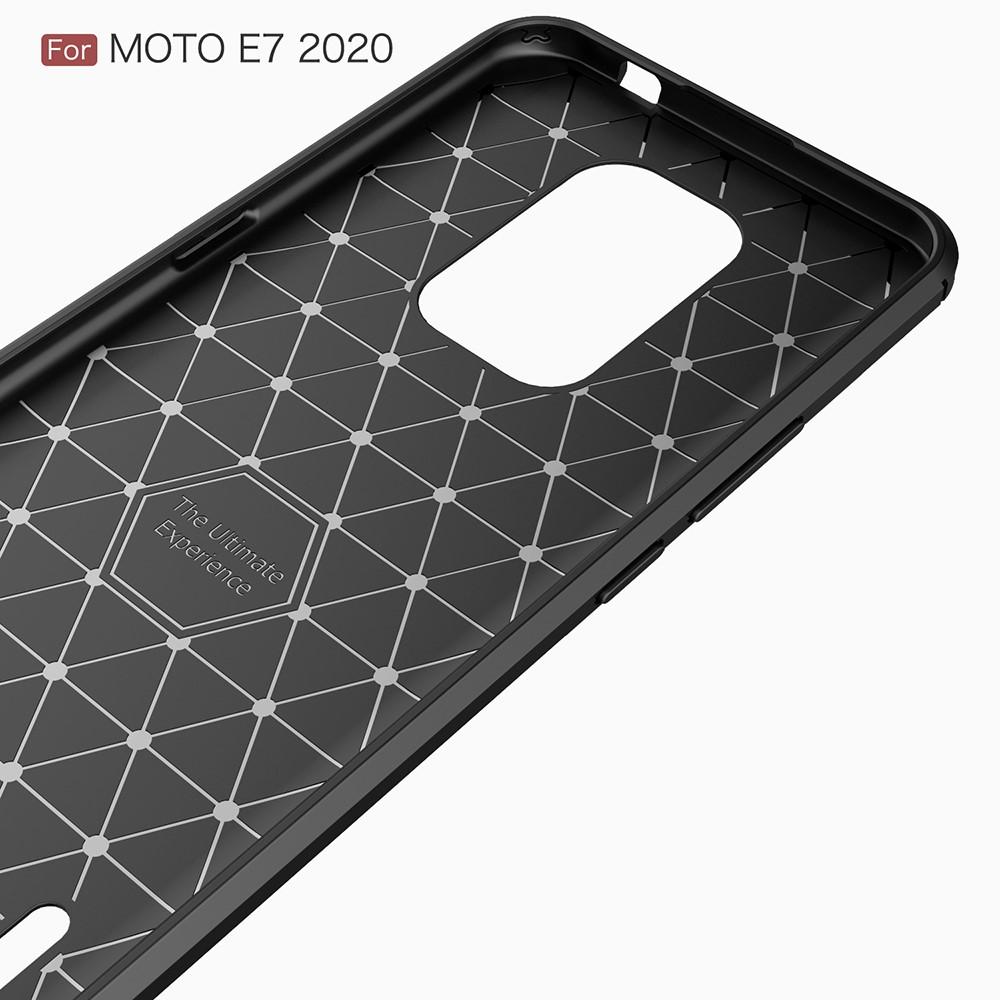 Hoesje TPU Brushed Motorola Moto E7 Zwart
