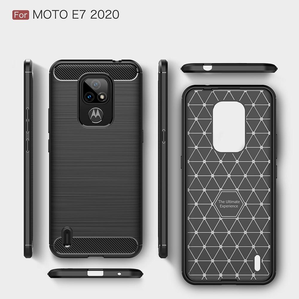 Brushed TPU Case Motorola Moto E7 Zwart