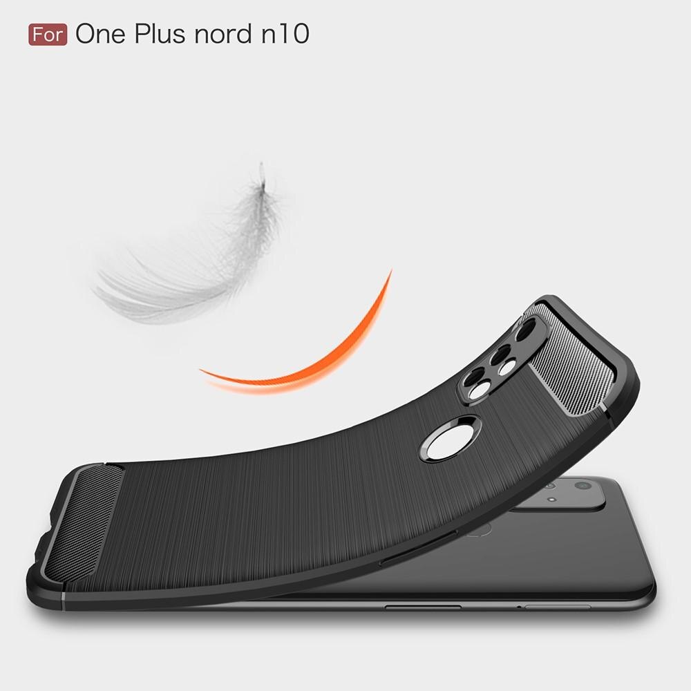 Hoesje TPU Brushed  OnePlus Nord N10 5G Zwart
