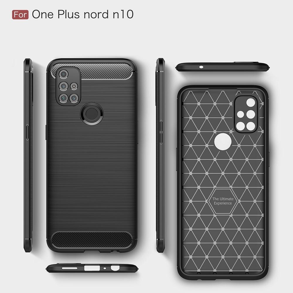 Hoesje TPU Brushed  OnePlus Nord N10 5G Zwart