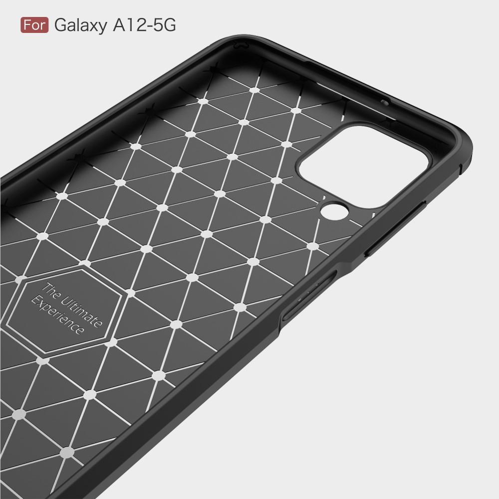 Hoesje TPU Brushed Samsung Galaxy A12 5G Zwart
