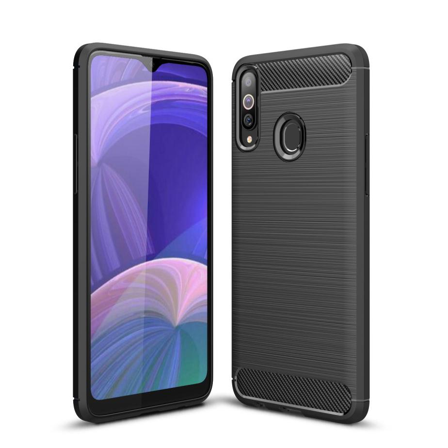 Hoesje TPU Brushed Samsung Galaxy A20s Zwart