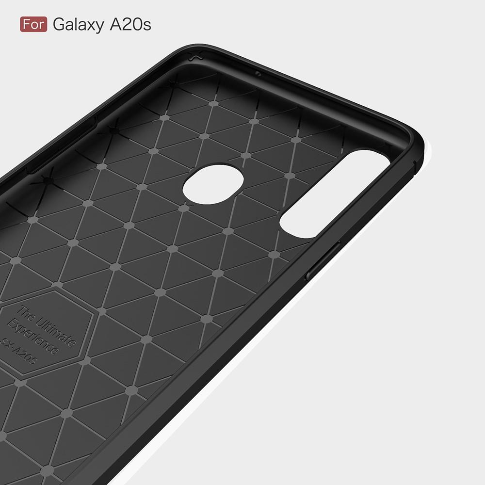 Hoesje TPU Brushed Samsung Galaxy A20s Zwart