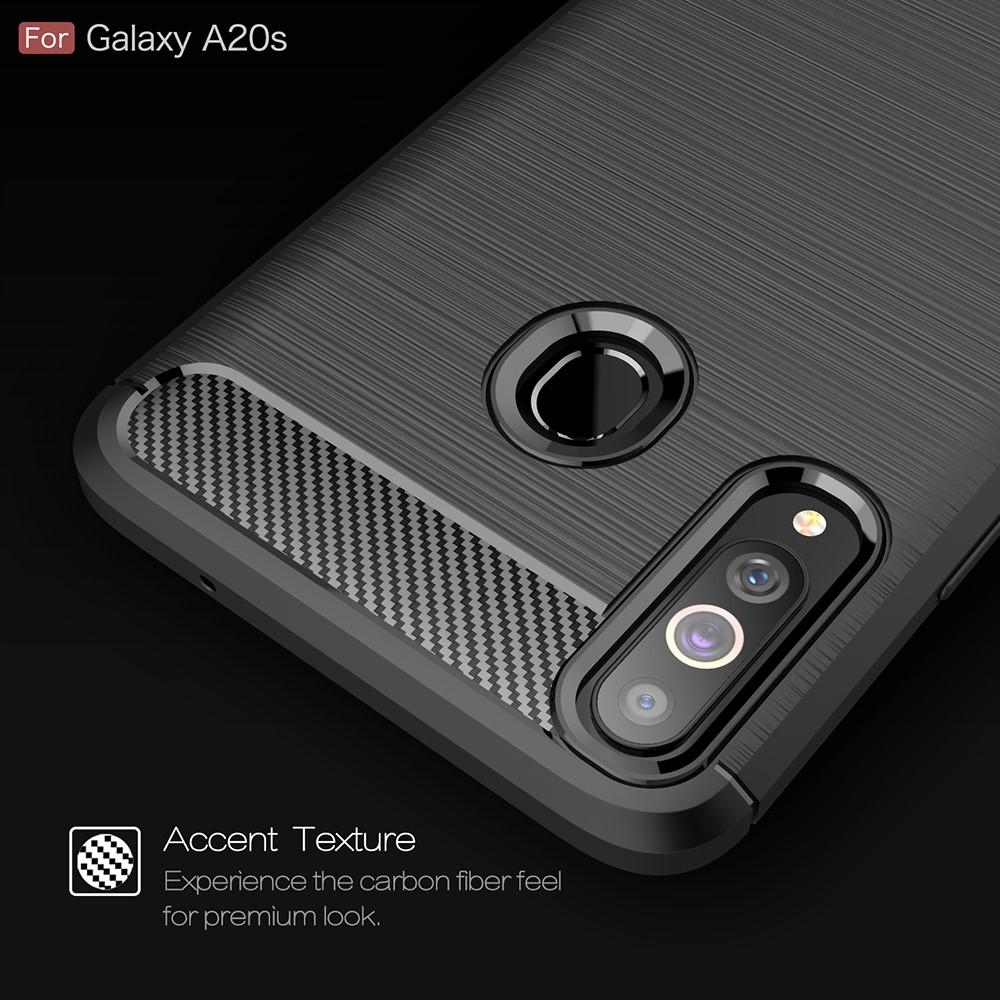 Hoesje TPU Brushed Samsung Galaxy A20s Zwart