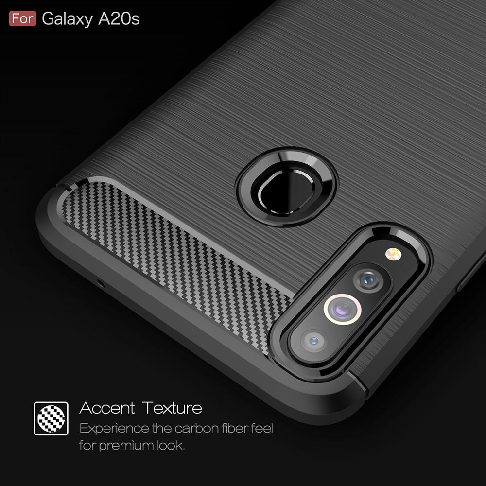 Brushed TPU Case Samsung Galaxy A20s Zwart