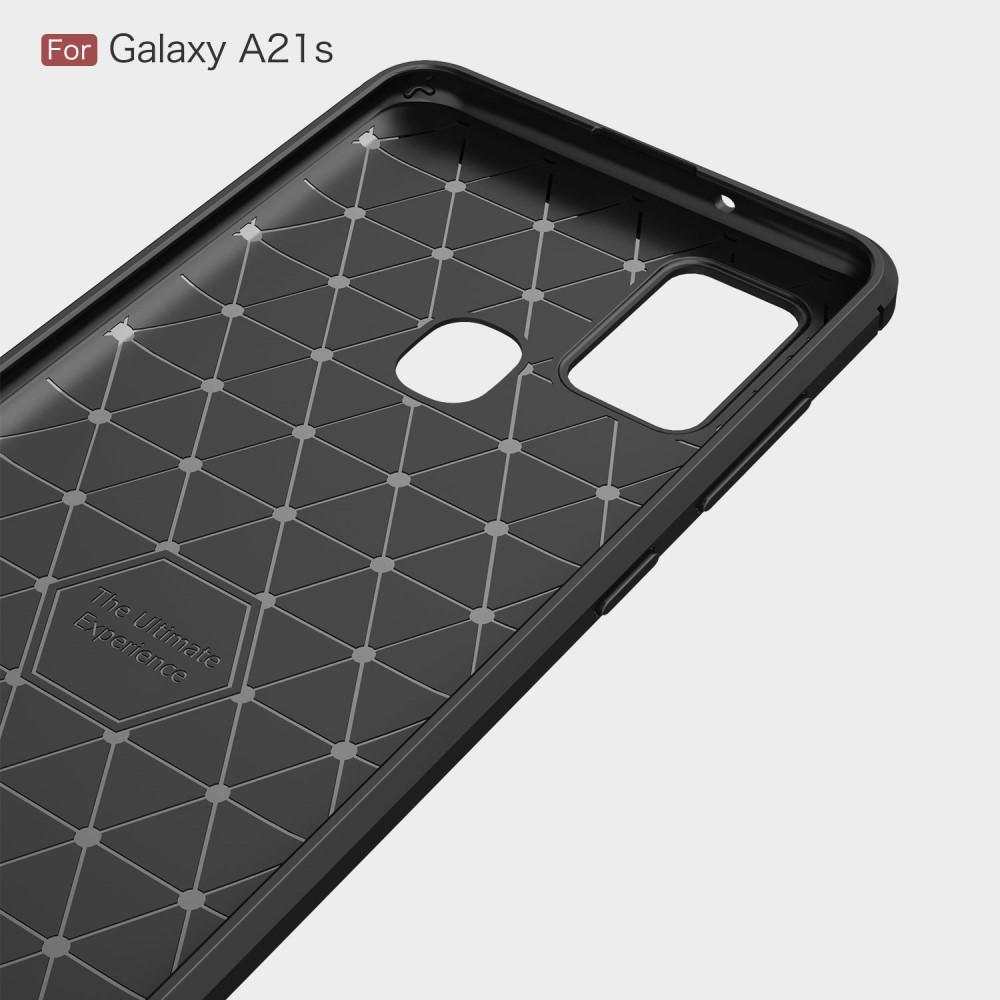 Brushed TPU Case Samsung Galaxy A21s Zwart