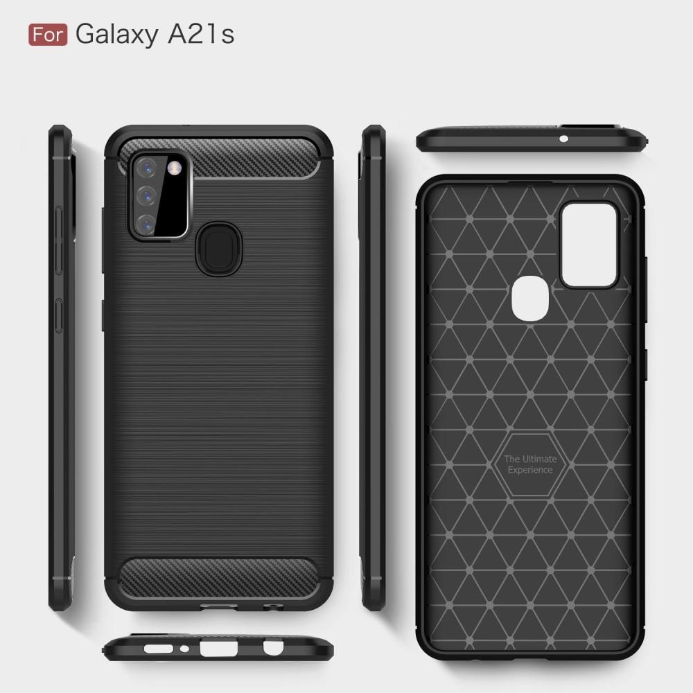 Brushed TPU Case Samsung Galaxy A21s Zwart