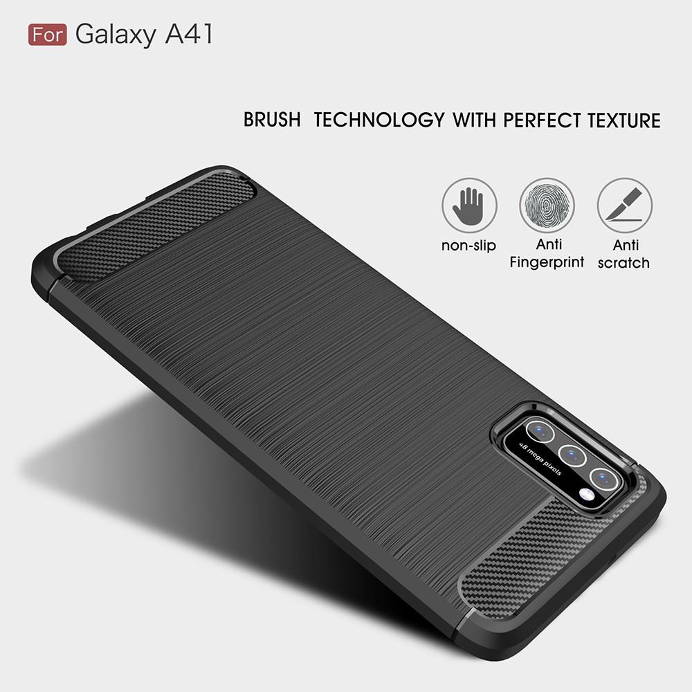 Hoesje TPU Brushed Samsung Galaxy A41 Zwart
