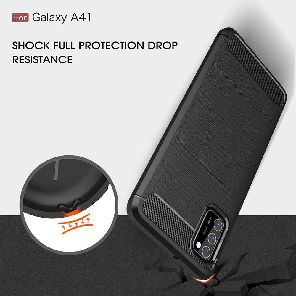 Hoesje TPU Brushed Samsung Galaxy A41 Zwart
