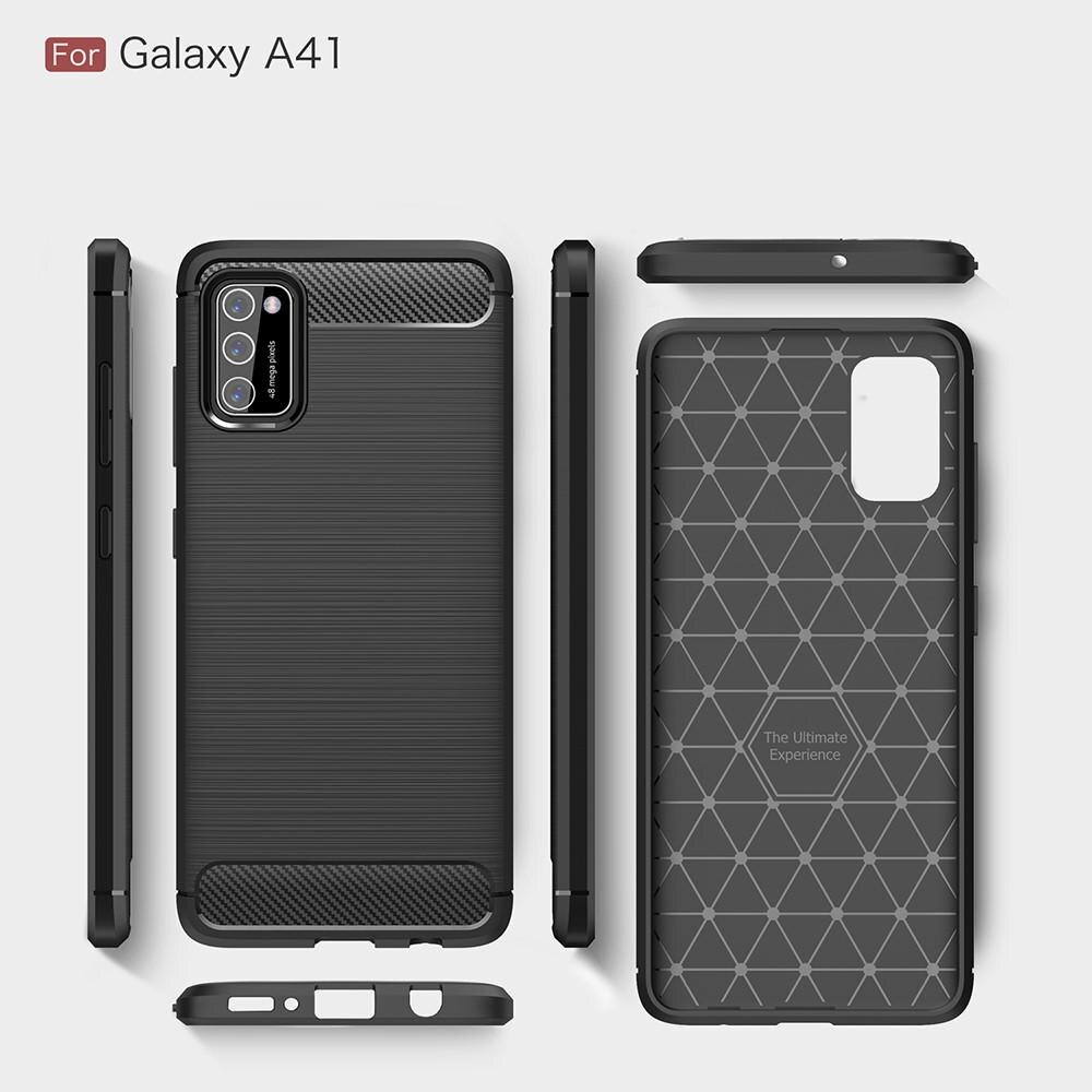 Hoesje TPU Brushed Samsung Galaxy A41 Zwart