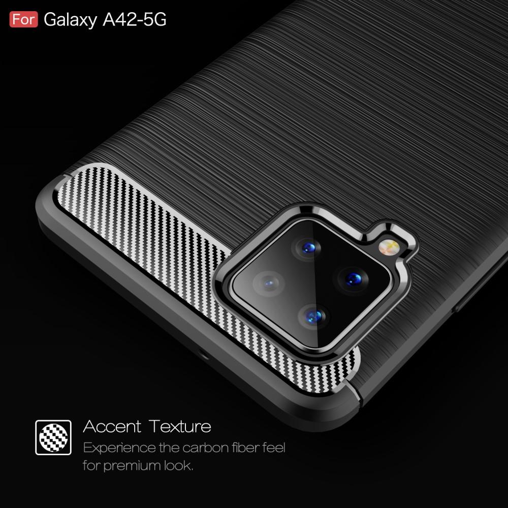 Brushed TPU Case Samsung Galaxy A42 Zwart