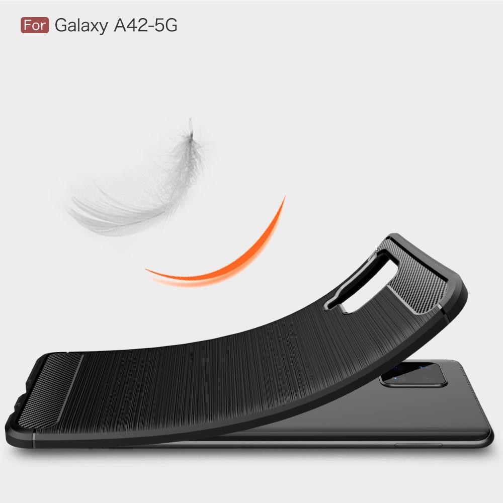 Brushed TPU Case Samsung Galaxy A42 Zwart