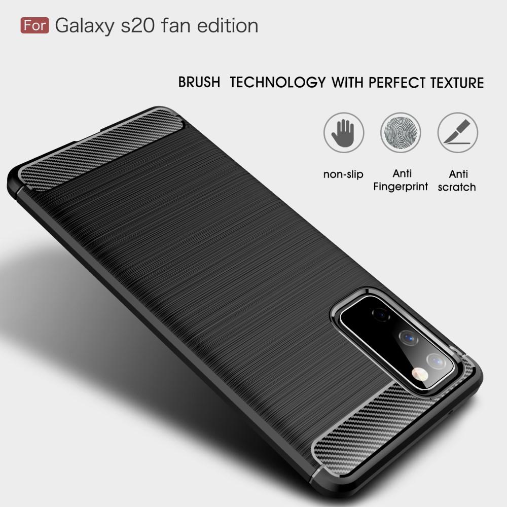 Brushed TPU Case Samsung Galaxy S20 FE Zwart