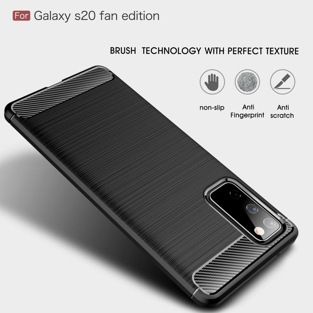 Hoesje TPU Brushed Samsung Galaxy S20 FE Zwart